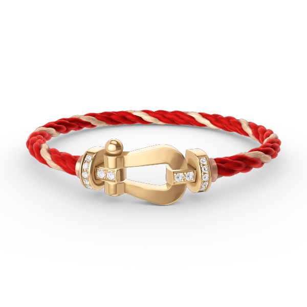 [Peak]FORCE LARGE HORSESHOE HALF DIAMOND BRACELET - GOLD