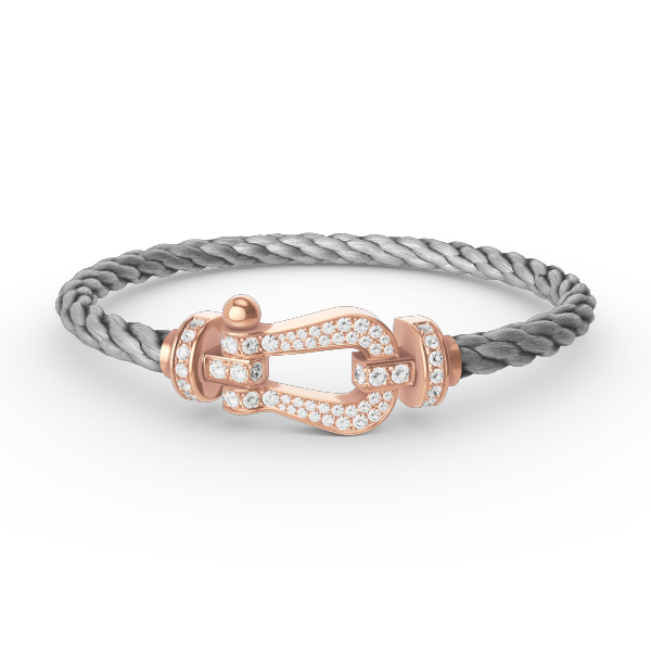 [Peak]FORCE LARGE HORSESHOE FULL DIAMOND BRACELET - ROSE GOLD