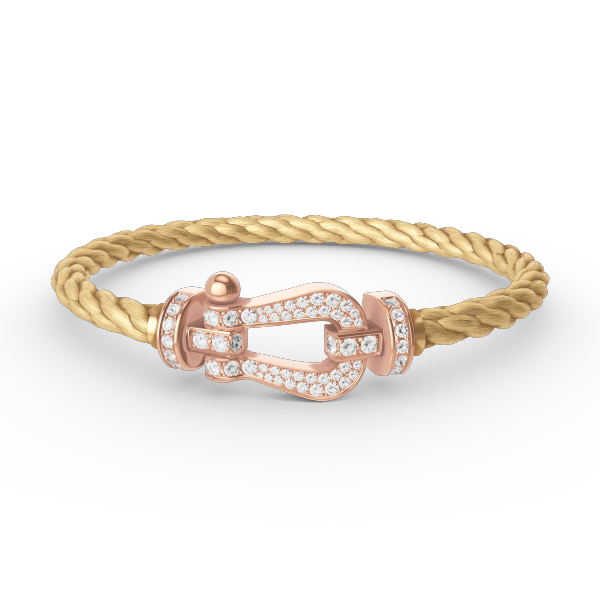 [Peak]FORCE LARGE HORSESHOE FULL DIAMOND BRACELET - ROSE GOLD