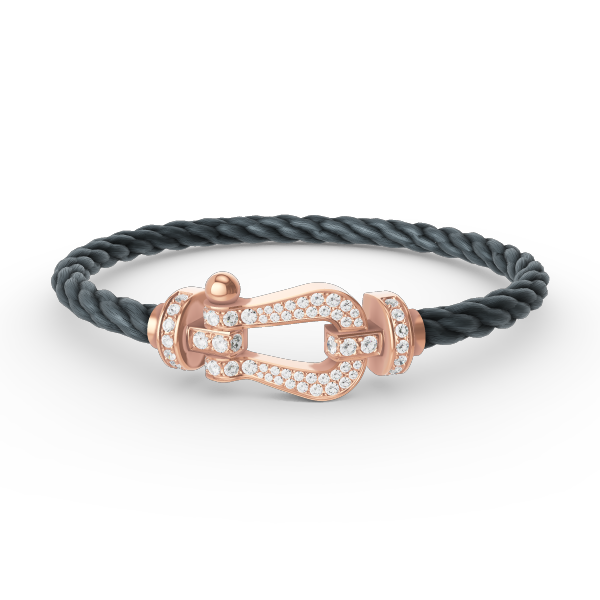 [Peak]FORCE LARGE HORSESHOE FULL DIAMOND BRACELET - ROSE GOLD