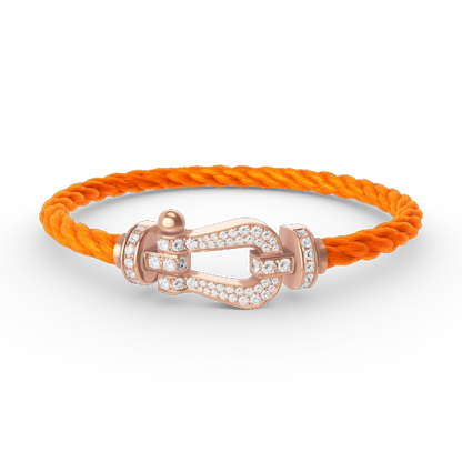 [Peak]FORCE LARGE HORSESHOE FULL DIAMOND BRACELET - ROSE GOLD