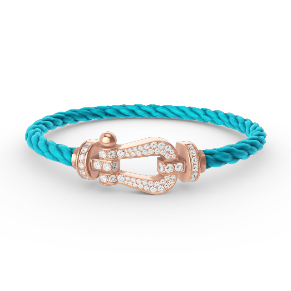 [Peak]FORCE LARGE HORSESHOE FULL DIAMOND BRACELET - ROSE GOLD