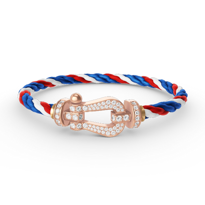 [Peak]FORCE LARGE HORSESHOE FULL DIAMOND BRACELET - ROSE GOLD
