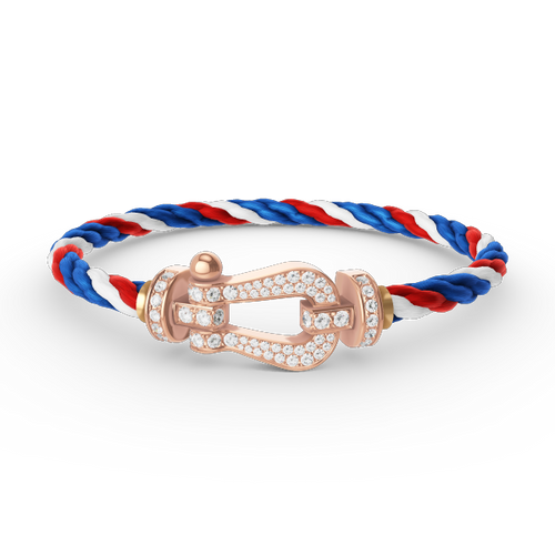[Peak]FORCE LARGE HORSESHOE FULL DIAMOND BRACELET - ROSE GOLD