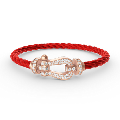 [Peak]FORCE LARGE HORSESHOE FULL DIAMOND BRACELET - ROSE GOLD