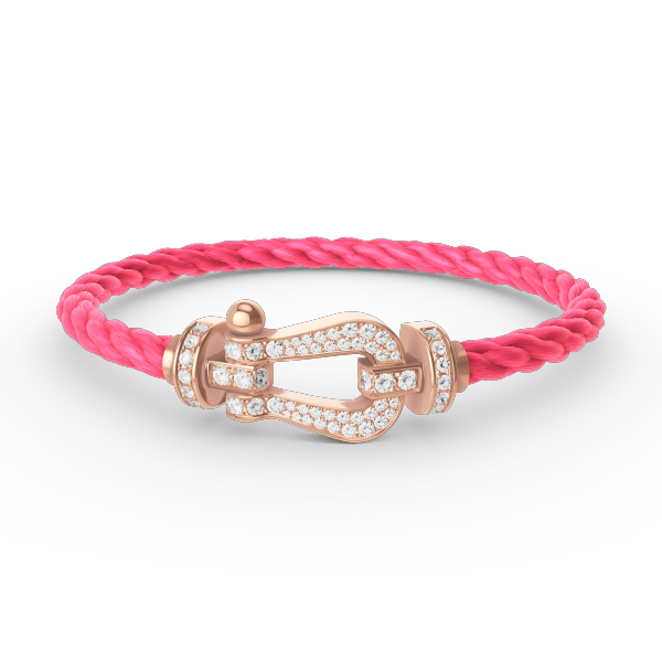 [Peak]FORCE LARGE HORSESHOE FULL DIAMOND BRACELET - ROSE GOLD