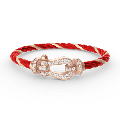 [Peak]FORCE LARGE HORSESHOE FULL DIAMOND BRACELET - ROSE GOLD
