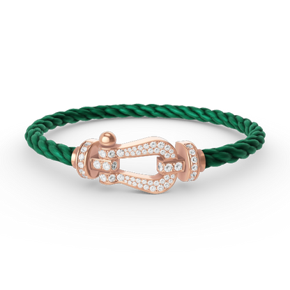 [Peak]FORCE LARGE HORSESHOE FULL DIAMOND BRACELET - ROSE GOLD