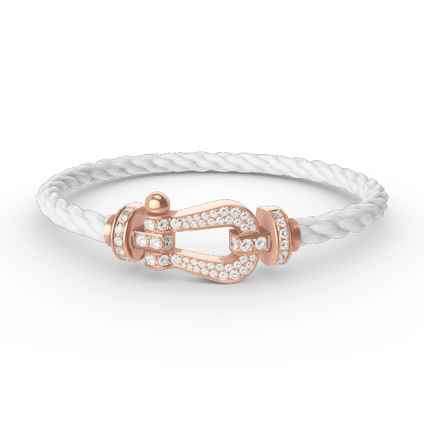 [Peak]FORCE LARGE HORSESHOE FULL DIAMOND BRACELET - ROSE GOLD