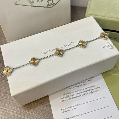 [Peak]LUCKY CLOVER 5-MOTIF BRACELET - LASER COLLECTION
