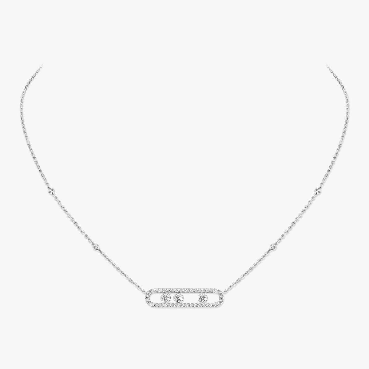 [Peak]MOVE PAVÉ FULL DIAMOND NECKLACE