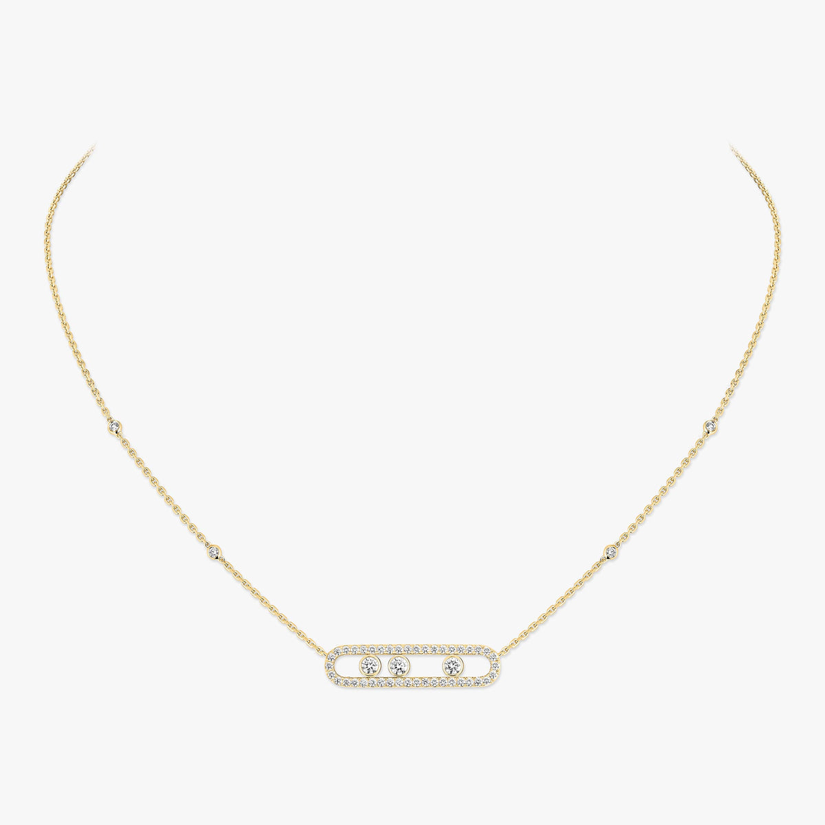 [Peak]MOVE PAVÉ FULL DIAMOND NECKLACE