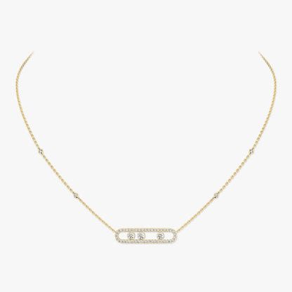 [Peak]MOVE PAVÉ FULL DIAMOND NECKLACE