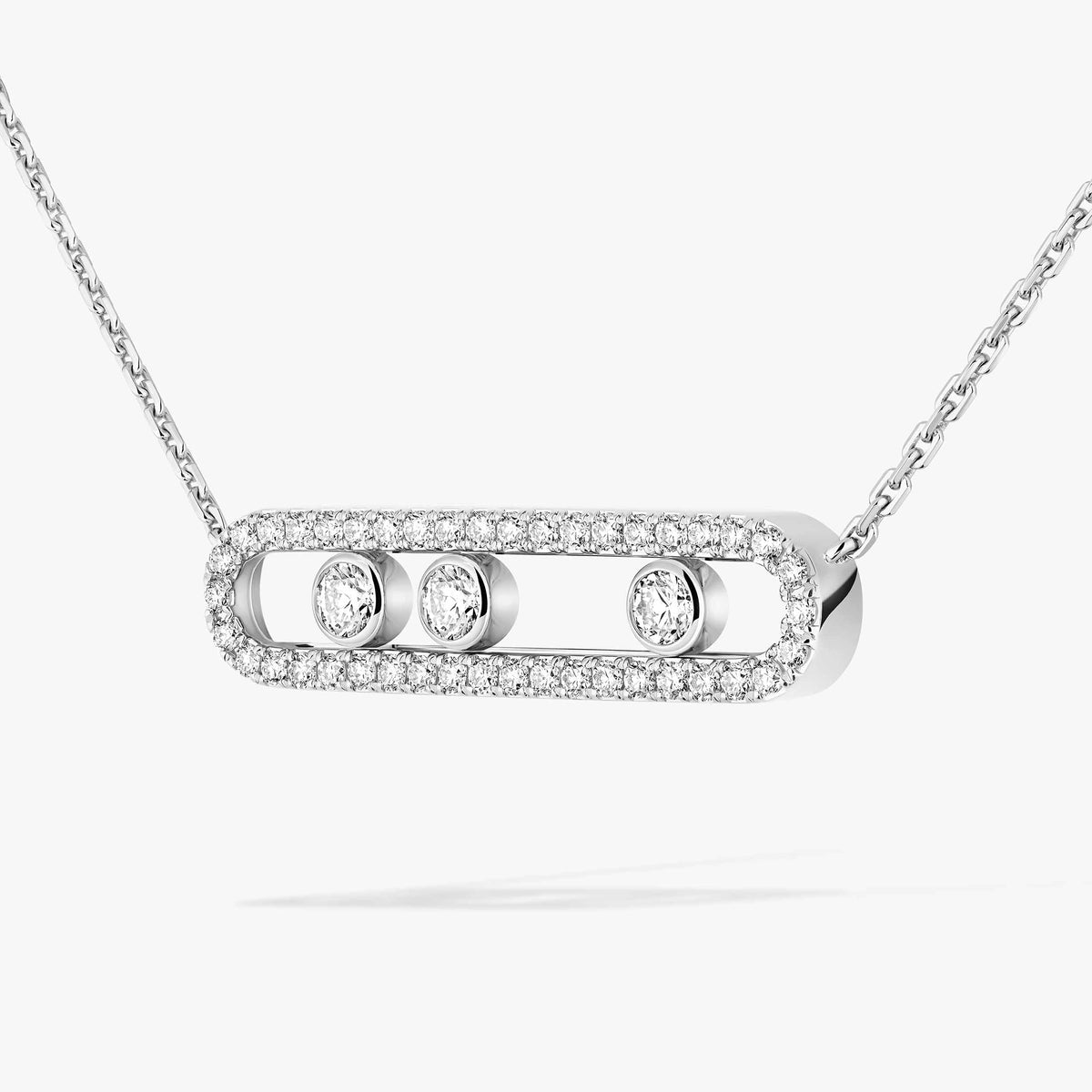 [Peak]MOVE PAVÉ FULL DIAMOND NECKLACE