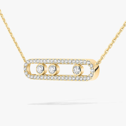 [Peak]MOVE PAVÉ FULL DIAMOND NECKLACE
