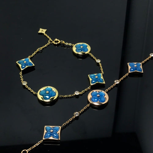 [Peak]STAR AND SUN 4 MOTIF BLUE BRACELET