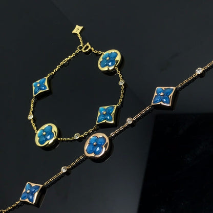 [Peak]STAR AND SUN 4 MOTIF BLUE BRACELET