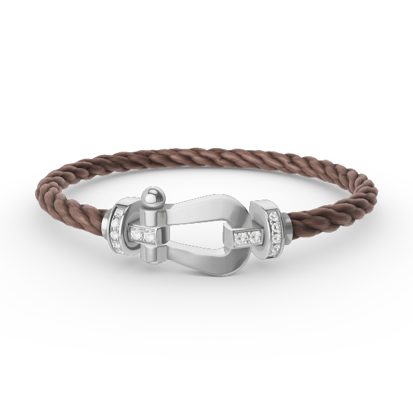 [Peak]FORCE LARGE HORSESHOE HALF DIAMOND BRACELET - WHITE GOLD
