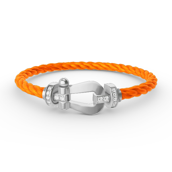 [Peak]FORCE LARGE HORSESHOE HALF DIAMOND BRACELET - WHITE GOLD