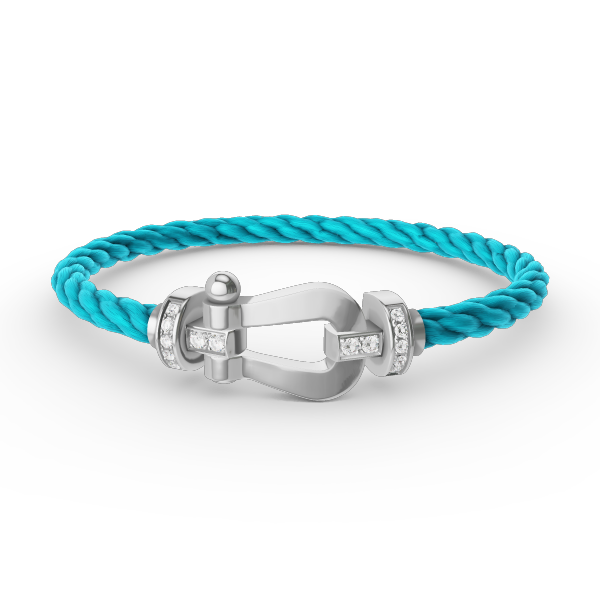 [Peak]FORCE LARGE HORSESHOE HALF DIAMOND BRACELET - WHITE GOLD