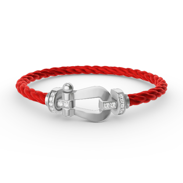 [Peak]FORCE LARGE HORSESHOE HALF DIAMOND BRACELET - WHITE GOLD