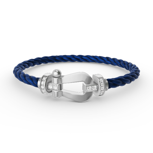 [Peak]FORCE LARGE HORSESHOE HALF DIAMOND BRACELET - WHITE GOLD