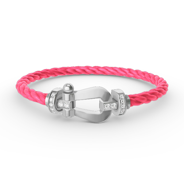 [Peak]FORCE LARGE HORSESHOE HALF DIAMOND BRACELET - WHITE GOLD