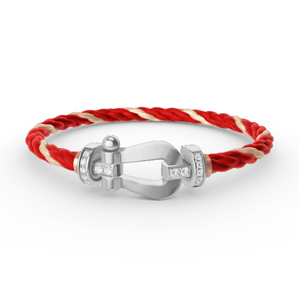 [Peak]FORCE LARGE HORSESHOE HALF DIAMOND BRACELET - WHITE GOLD