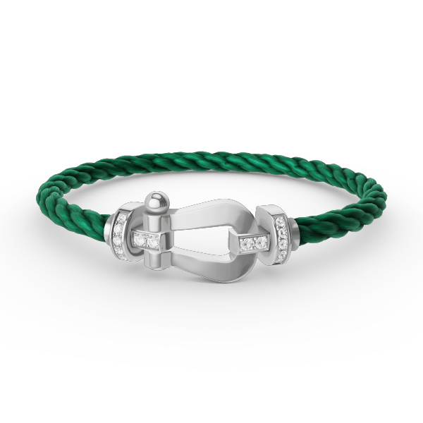 [Peak]FORCE LARGE HORSESHOE HALF DIAMOND BRACELET - WHITE GOLD