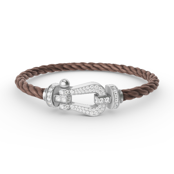 [Peak]FORCE LARGE HORSESHOE FULL DIAMOND BRACELET - WHITE GOLD