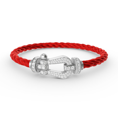 [Peak]FORCE LARGE HORSESHOE FULL DIAMOND BRACELET - WHITE GOLD