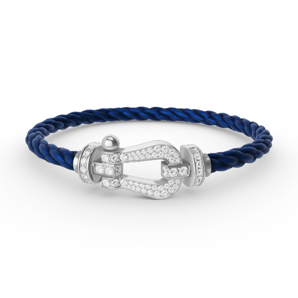 [Peak]FORCE LARGE HORSESHOE FULL DIAMOND BRACELET - WHITE GOLD