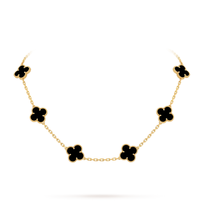 [Peak]CLASSIC LUCKY 10-MOTIF CLOVER NECKLACE GOLD COLLECTION